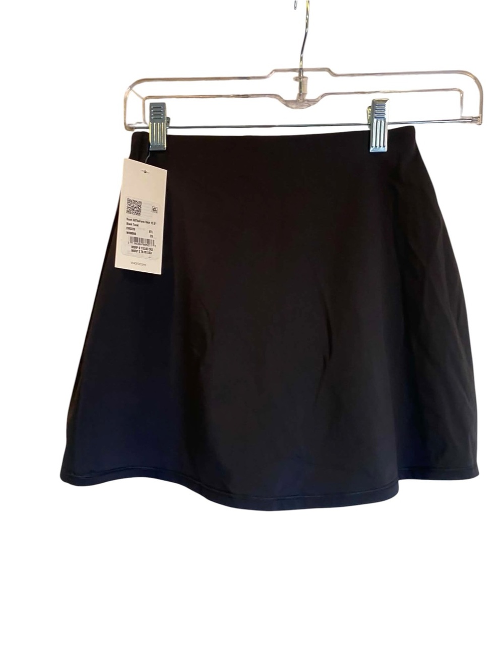 NWT Vuori All The Form Skirt 13.5 BLACK TONAL Size XS